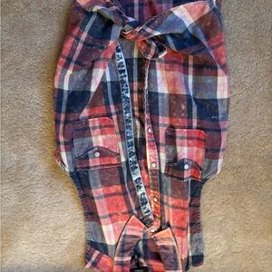 Plaid button down tank top